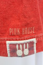 画像4: PINK HOUSE / ウサギワッペンジャンパースカート  レッド T-25-12-31-019-LO-OP-SA-ZT447 (4)