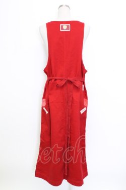 画像2: PINK HOUSE / ロゴpt&刺繍ワッペンジャンパースカート  レッド T-25-12-31-021-LO-OP-SA-ZT