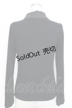 画像2: axes femme / 星座刺繍襟付きカットソー  黒 T-25-12-31-004-AX-TO-SA-ZT