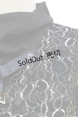 画像4: axes femme / 星座刺繍襟付きカットソー  黒 T-25-12-31-004-AX-TO-SA-ZT