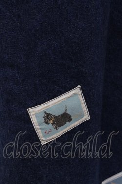 画像3: PINK HOUSE / テリア刺繍&ワッペンジャンパースカート  インディゴ T-25-12-31-026-LO-OP-SA-ZT