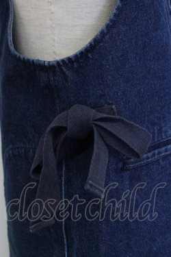 画像3: WONDERFUL WORLD / テディベアワッペンジャンパースカート  インディゴ T-25-12-31-027-LO-OP-SA-ZT