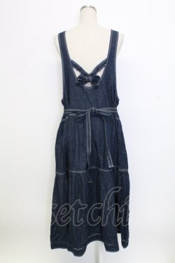 画像2: PINK HOUSE / デニムリボンジャンパースカート  インディゴ T-25-12-31-028-LO-OP-SA-ZT