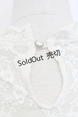 画像3: axes femme / レース切替レジメカットプルオーバー  グリーンＸアイボリー T-25-12-31-005-AX-TO-SA-ZT439