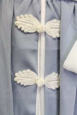 画像3: axes femme / チャイナボタンバイカラースカート  サックス T-25-12-31-030-AX-OP-SA-ZT