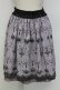 画像1: axes femme / シャンデリア柄スカート  ラベンダーＸ黒 T-25-12-31-031-AX-SK-SA-ZT (1)