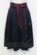 画像1: axes femme / チャイナ刺繍ジップ付スカート  ネイビー T-25-12-31-034-AX-SK-SA-ZT (1)