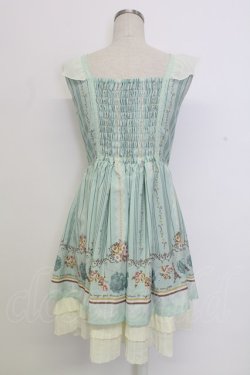 画像2: axes femme / ストライプパリメルヘン柄ワンピース  ミント T-25-12-31-038-AX-OP-SA-ZT