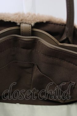 画像5: axes femme / 編み上げファーバッグ  ブラウン T-25-12-31-039-AX-BG-SA-ZT