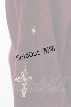 画像5: axes femme / オーナメント刺繍ニットカーディガン  ボルドー T-25-12-31-006-AX-TO-SA-ZT