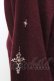 画像5: axes femme / オーナメント刺繍ニットカーディガン  ボルドー T-25-12-31-006-AX-TO-SA-ZT (5)