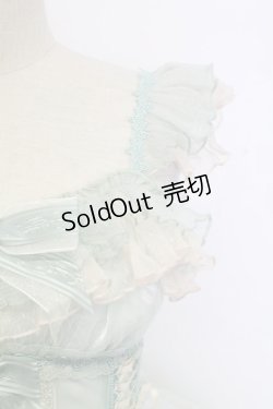 画像6: Mie Ye / 鈴蘭刺繍チュールサイド編み下げジャンパースカート  ミント T-25-12-31-008-0-OP-SA-ZT