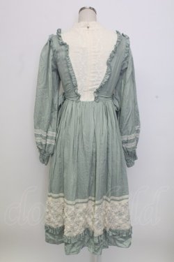 画像2: Miss Point / ハイネックレース長袖ワンピース  グリーンＸアイボリー T-25-12-31-009-0-OP-SA-ZT