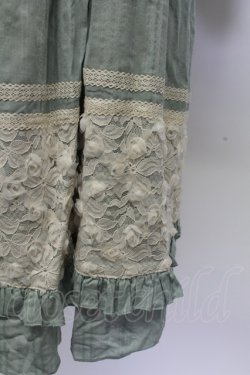 画像6: Miss Point / ハイネックレース長袖ワンピース  グリーンＸアイボリー T-25-12-31-009-0-OP-SA-ZT