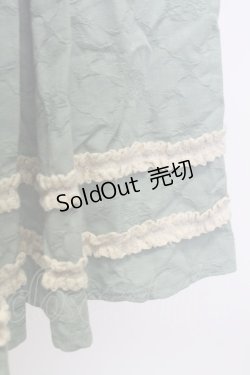 画像7: AURORA BOREALIS / リボンVレース長袖ワンピース M サックスＸアイボリー T-25-12-31-010-0-OP-SA-ZT