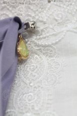 画像7: Avenue Denfer / ハイネックレース薔薇格子刺繍ワンピース S ラベンダーＸ白 T-25-12-31-011-LO-OP-SA-ZT519 (7)