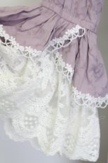 画像8: Avenue Denfer / ハイネックレース薔薇格子刺繍ワンピース S ラベンダーＸ白 T-25-12-31-011-LO-OP-SA-ZT519 (8)