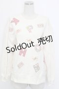PINK HOUSE / ワッペン&アルファベットスウェット  アイボリー T-25-12-31-002-LO-OP-SA-ZT