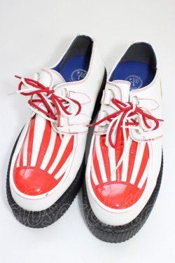 画像1: YOSUKE / 厚底ラバーソール(ホワイトコンビ) 26CM 白Ｘ赤Ｘブラウン T-26-01-04-023-PU-SH-SA-ZT