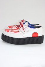 画像3: YOSUKE / 厚底ラバーソール(ホワイトコンビ) 26CM 白Ｘ赤Ｘブラウン T-26-01-04-023-PU-SH-SA-ZTK028 (3)