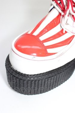 画像5: YOSUKE / 厚底ラバーソール(ホワイトコンビ) 26CM 白Ｘ赤Ｘブラウン T-26-01-04-023-PU-SH-SA-ZT