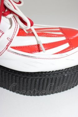画像7: YOSUKE / 厚底ラバーソール(ホワイトコンビ) 26CM 白Ｘ赤Ｘブラウン T-26-01-04-023-PU-SH-SA-ZT