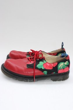 画像3: YOSUKE / いちご柄3ホールシューズ L 赤Ｘ黒 T-26-01-04-028-PU-SH-SA-ZT