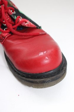 画像6: YOSUKE / いちご柄3ホールシューズ L 赤Ｘ黒 T-26-01-04-028-PU-SH-SA-ZT