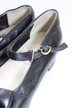 画像6: axes femme kawaii / ローヒールリボンパンプス L 黒 T-26-01-04-030-AX-SH-SA-ZT