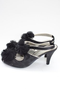 画像3: axes femme / シフォンフラワーパンプス M 黒 T-26-01-04-031-AX-SH-SA-ZT