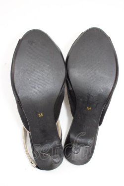 画像4: axes femme / シフォンフラワーパンプス M 黒 T-26-01-04-031-AX-SH-SA-ZT