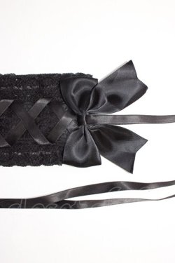 画像3: Snowdrop to Saint Maria / 編み上げリボンヘッドドレス  黒 T-26-01-04-011-0-AC-SA-ZT