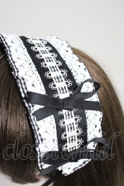 画像3: Snowdrop to Saint Maria / ギンガムチェックリボンヘッドドレス  黒Ｘ白 T-26-01-04-018-0-AC-SA-ZT