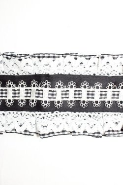 画像4: Snowdrop to Saint Maria / ギンガムチェックリボンヘッドドレス  黒Ｘ白 T-26-01-04-018-0-AC-SA-ZT