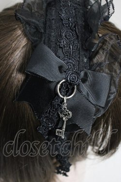 画像5: HN+nois / ローズレースリボンカチューシャ  黒 T-26-01-04-019-HN-AC-SA-ZT