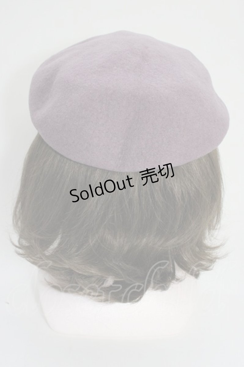 画像2: axes femme / 冬の星座刺繍ベレー  紫 T-26-01-04-020-AX-AC-SA-ZTK007 (2)