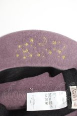 画像4: axes femme / 冬の星座刺繍ベレー  紫 T-26-01-04-020-AX-AC-SA-ZTK007 (4)