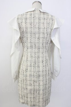 画像2: An MILLE / ツイード袖切り替えワンピース  ベージュ T-26-01-08-004-EL-OP-SA-ZT