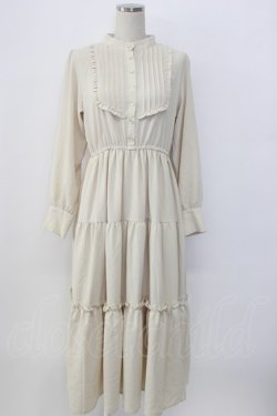 画像1: F&A / フロントピンタックロングティアードワンピース  アイボリー T-26-01-08-003-LO-OP-SA-ZT