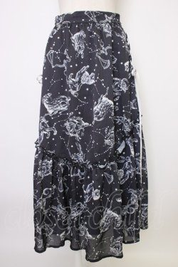 画像1: axes femme NOSTALGIE / 星座柄スカート M ブラック T-26-01-09-025-AX-SK-SA-ZT