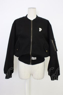 画像1: PINK HOUSE / ロゴブルゾン  黒Ｘ白 T-26-01-09-029-LO-JA-SA-ZT