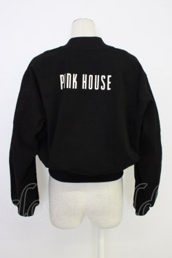 画像2: PINK HOUSE / ロゴブルゾン  黒Ｘ白 T-26-01-09-029-LO-JA-SA-ZT