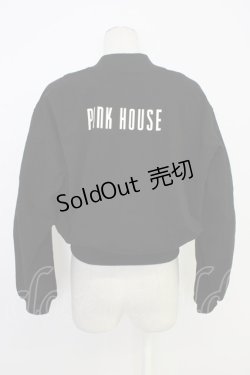 画像2: PINK HOUSE / ロゴブルゾン  黒Ｘ白 T-26-01-09-029-LO-JA-SA-ZTC020