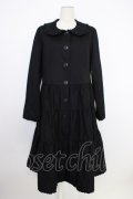 PINK HOUSE / 襟付きロングティアードコート  黒 T-26-01-09-030-LO-CO-SA-ZT