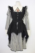 仲夏物語 / 薔薇スペード刺繍ストライプワンピースセット S アイボリーＸ黒 T-26-01-09-031-EL-OP-SA-ZT