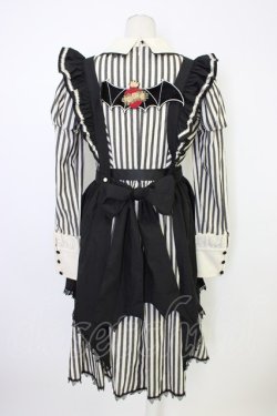 画像2: 仲夏物語 / 薔薇スペード刺繍ストライプワンピースセット S アイボリーＸ黒 T-26-01-09-031-EL-OP-SA-ZT