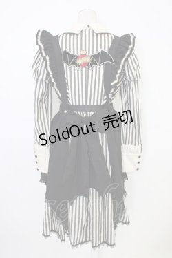 画像2: 仲夏物語 / 薔薇スペード刺繍ストライプワンピースセット S アイボリーＸ黒 T-26-01-09-031-EL-OP-SA-ZT