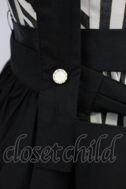 画像3: 仲夏物語 / 薔薇スペード刺繍ストライプワンピースセット S アイボリーＸ黒 T-26-01-09-031-EL-OP-SA-ZT