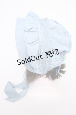 画像3: ZJ STORY / リボンフラワーレースボンネット  サックス T-26-01-09-032-0-AC-SA-ZT433