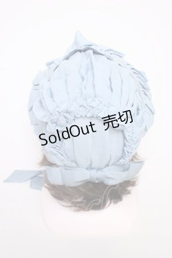 画像4: ZJ STORY / リボンフラワーレースボンネット  サックス T-26-01-09-032-0-AC-SA-ZT433